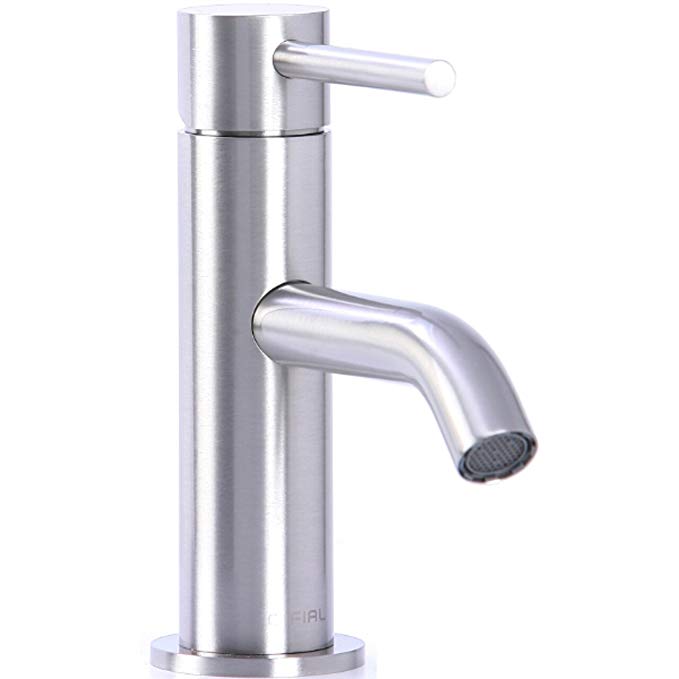 Cifial 225.100.620 Techno 25 Single Handle Low Profile Lavatory Faucet, Satin Nickel