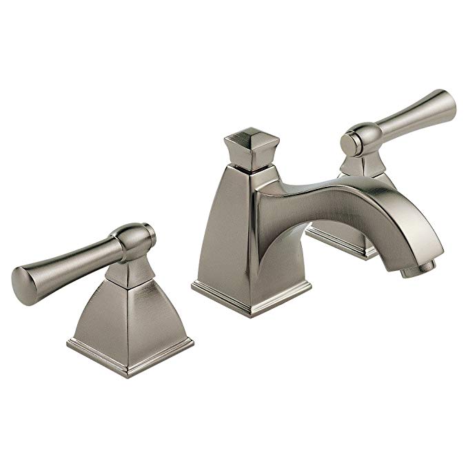 Brizo 65340LF-BN Vesi Bathroom Faucet Double Handle Widespread with Metal Lever Handles, Brushed Nickel