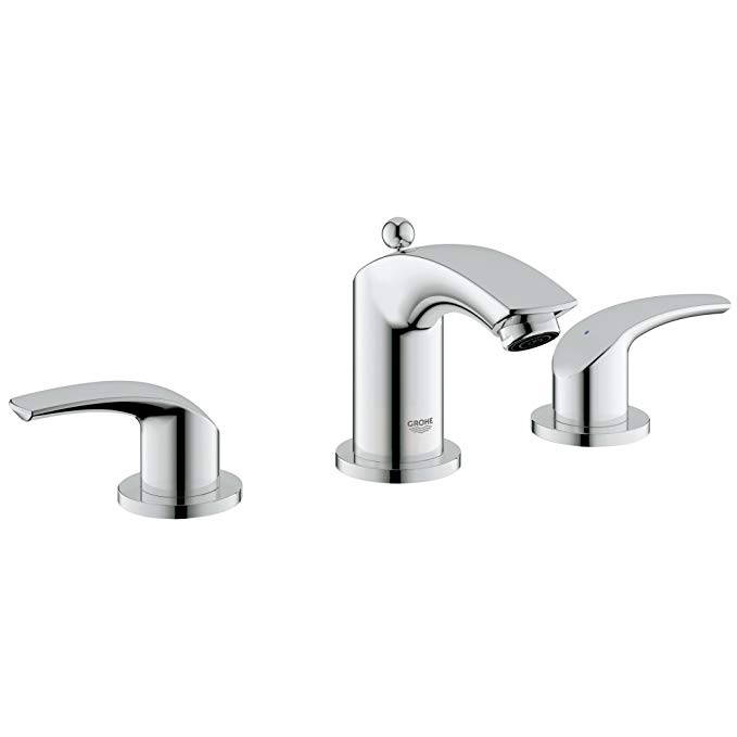 Eurosmart New 8 in. Widespread 2-Handle Low Arc Bathroom Faucet - 1.5 GPM