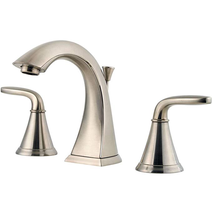 Pfister LF049PDKK Pasadena 2 Handle 8 Inch Widespread Bathroom Faucet in Brushed Nickel