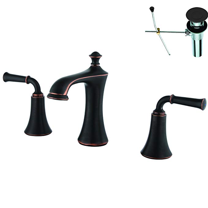 Yosemite Home Decor YPH1B280-ORBWD Two Handle 8-Inch Widespread Lavatory Faucet, Oil Rubbed Bronze Finish