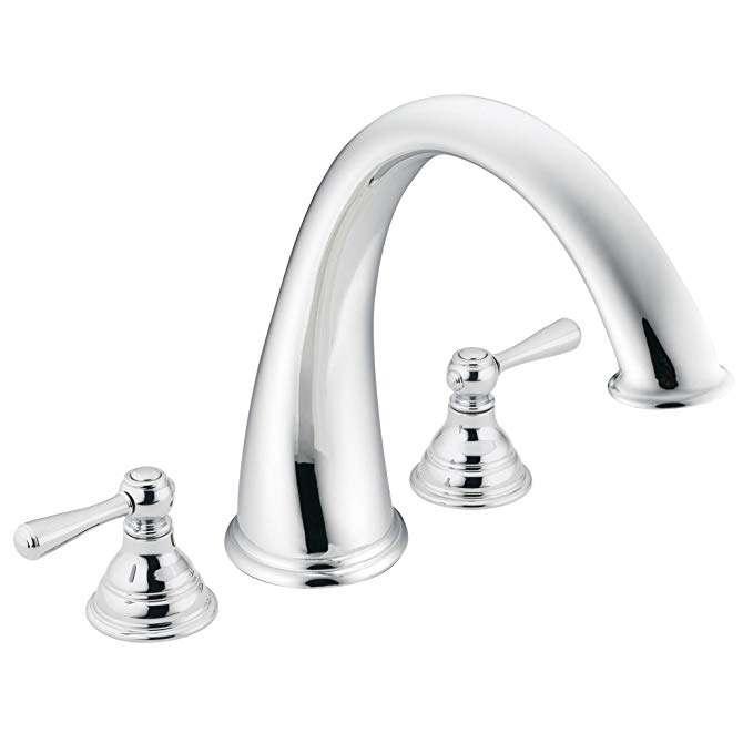 Moen T920 Kingsley Two-Handle High Arc Roman Tub Faucet without Valve, Chrome