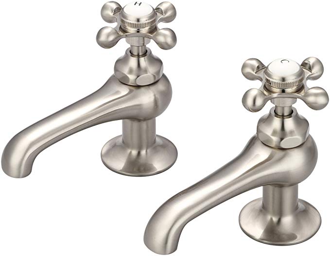 Water Creation F1-0003-02-CL Vintage Classic Basin Cocks Lavatory Faucet