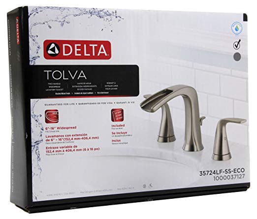 Delta Tolva 35724LF-SS-ECO Bathroom sink faucet brushed nickel finish