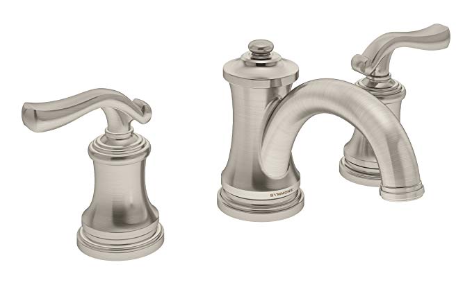 Symmons SLW-5112-STN-1.0 Winslet Two Handle Widespread Lavatory Faucet, 1.0 GPM, Satin Nickel