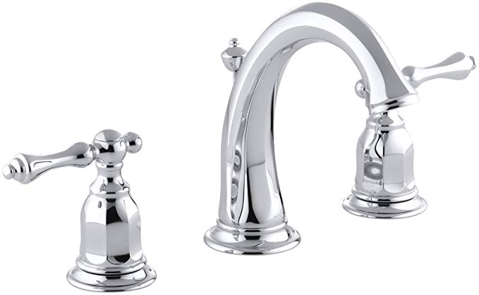 KOHLER K-13491-4-CP Kelston Widespread Bathroom Sink Faucet, Polished Chrome