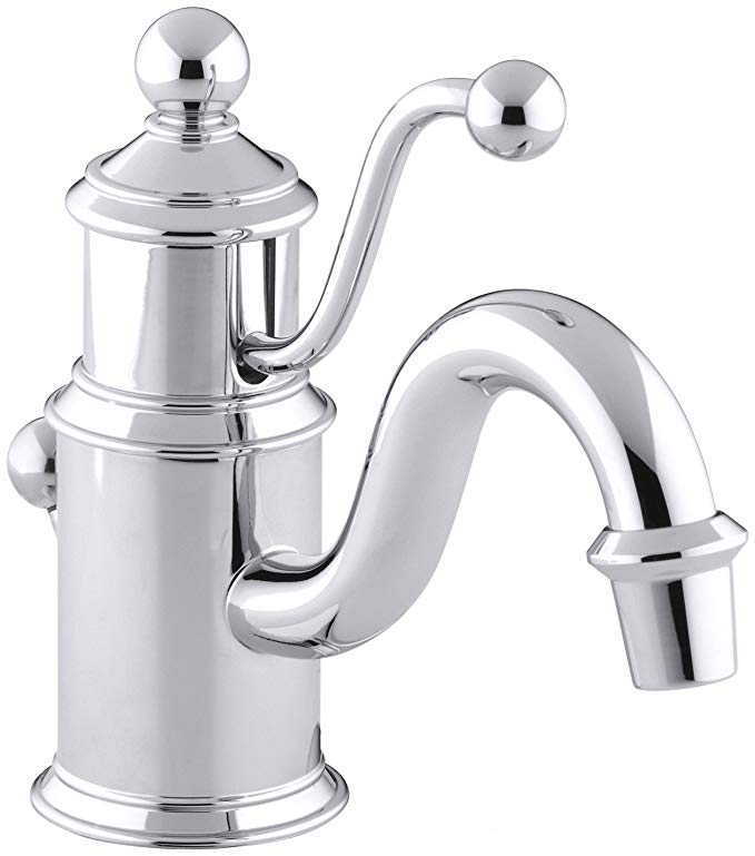 KOHLER K-139-CP Antique Single Hole Lavatory Faucet, Polished Chrome