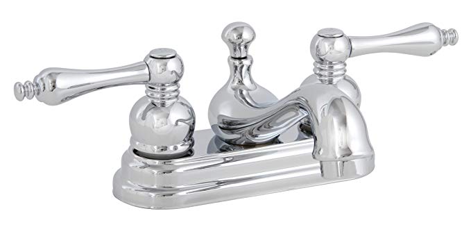 Premier 120582LF Wellington Lead-Free Centerset Two-Handle Lavatory Faucet, Chrome