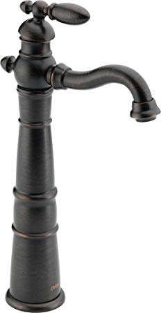 Delta 755LF-RB Victorian Single Handle Centerset Bathroom Faucet with Riser - Less Pop-Up, Venetian Bronze