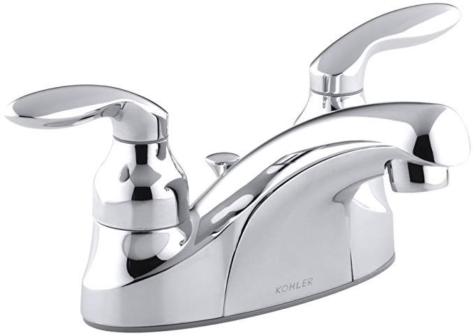 KOHLER K-15241-4-CP Coralais Centerset Lavatory Faucet, Polished Chrome