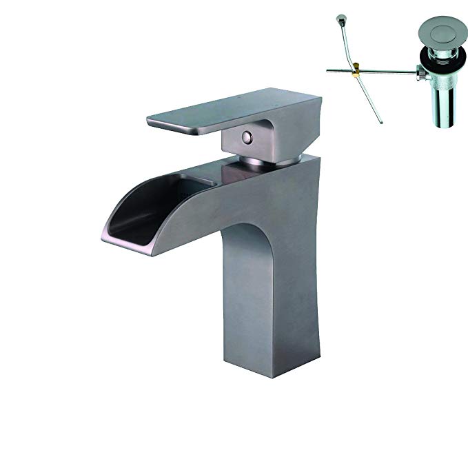 Yosemite Home Decor YPH2494VF-BNWD Single Handle Lavatory Faucet, Brushed Nickel Finish