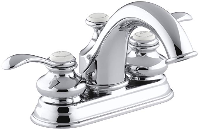 KOHLER K-12266-4-CP Fairfax Centerset Lavatory Faucet, Polished Chrome