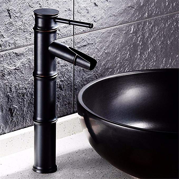 ETERNAL QUALITY Bathroom Sink Basin Tap Brass Mixer Tap Washroom Mixer Faucet Black antique bathroom faucet full copper hot and cold washing your face on the table top basin mixer Kitchen Sink Taps