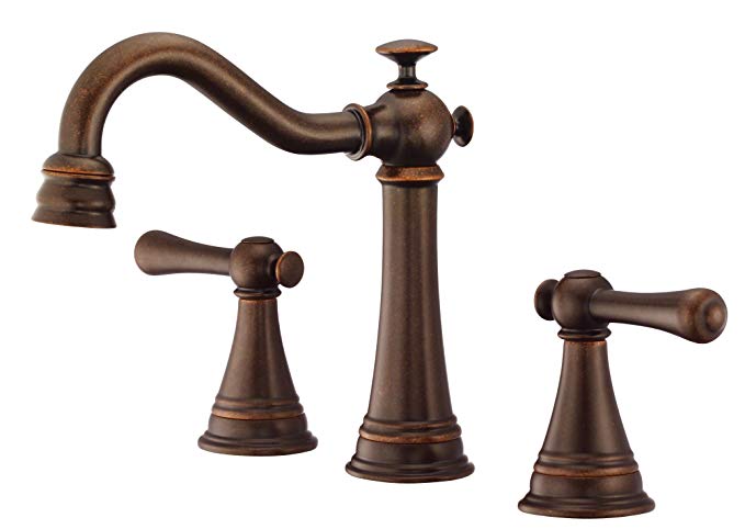 Danze D304026BR Cape Anne Two Handle Widespread Lavatory Faucet, Tumbled Bronze