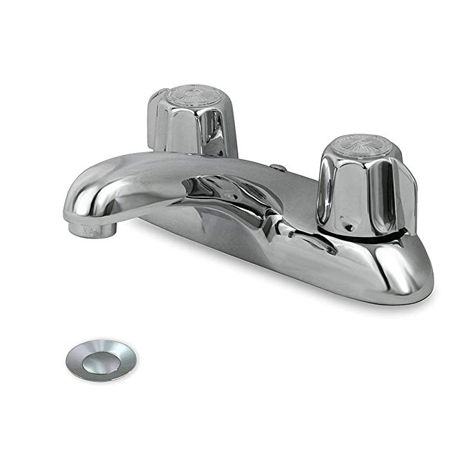 Everflow Two Handle Bathroom Faucet Gerber Style 17140-NL With Pop Up Drain, Lead-Free Chrome Finish