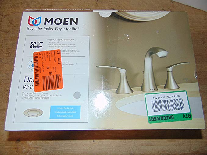 MOEN Darcy 8 in. Widespread 2-Handle High-Arc Bathroom Faucet in Spot Resist Brushed Nickel