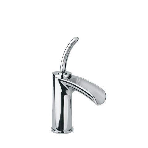 Jewel Faucets 10211JO J10 Bath Series Single Joystick Handle Bathroom Faucet with Waterfall Spout Finish: Polished Chrome