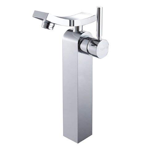 Kraus KEF-14300-PU-10CH Unicus Single Lever Vessel Bathroom Faucet with Pop Up Drain