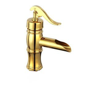 Yanksmart Single Handle Gold Color Bathroom Basin Brass Mixer Tap Vanity Faucet , Chrome Finish Ys3176