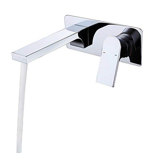 Lovedima Wall Mount Bathroom Sink Faucet with Single Handle Basin Filler in Antique Black/Chrome (Chrome)