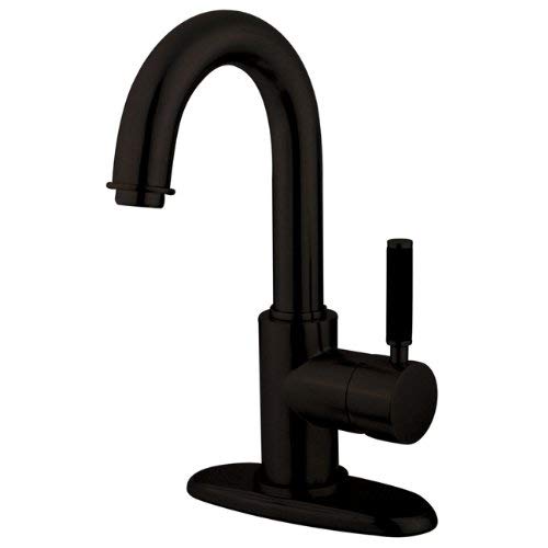 Kingston Brass FS8435DKL Kaiser 4-Inch Center Single Handle Lavatory Faucet with Push-up Drain, Oil Rubbed Bronze