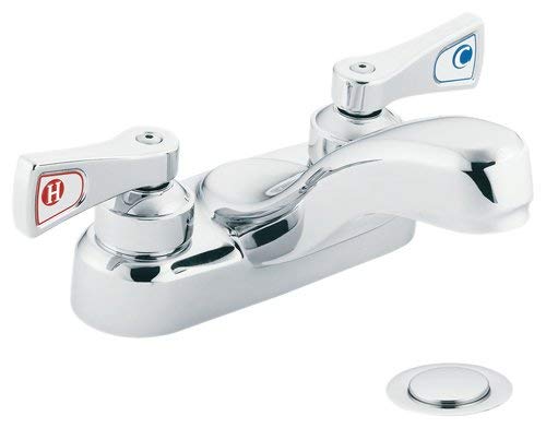 Moen 8216 Commercial M-Dura 4-Inch Centerset Lavatory Faucet with Drain 2.2 gpm, Chrome