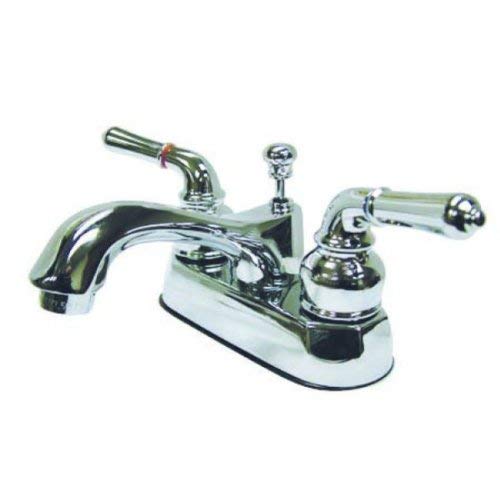 Kingston Brass KS4261NML Naples 4-Inch Centerset Lavatory Faucet with Pop-Up Drain, Polished Chrome