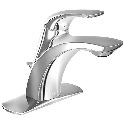 Moen L84533 Single Handle Single Hole Bathroom Faucet from the Zarina Collection, Chrome