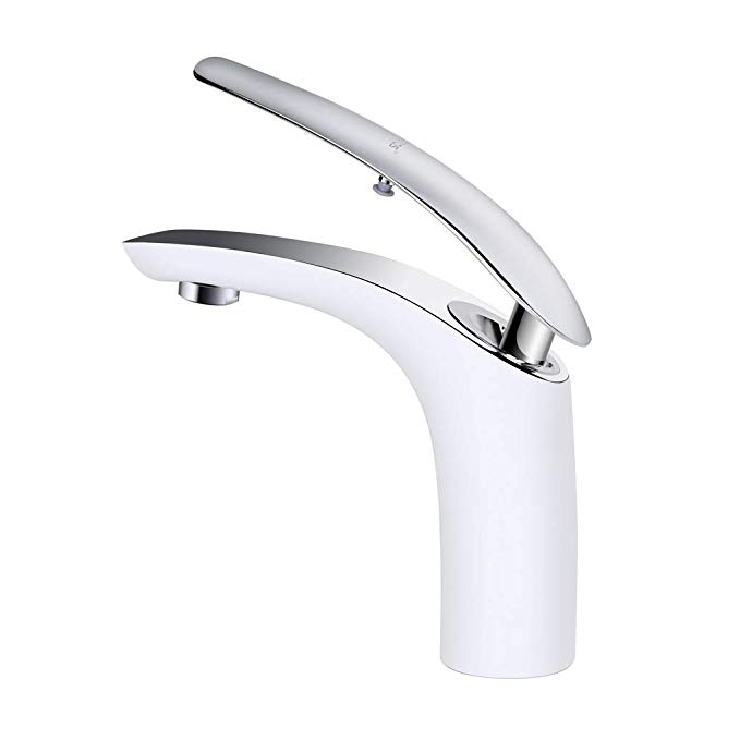 Derpras Bathroom Sink Faucet Single Hole Single Handle Washroom Hot/Cold Basin Mixer Taps