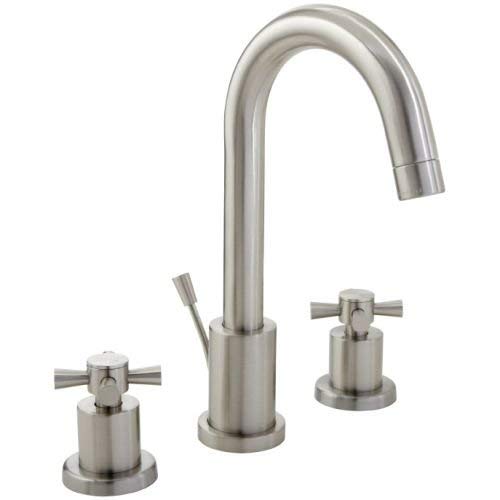 Mirabelle MIRWSML800 Milazzo Widespread Bathroom Faucet - Free Pop-Up Drain Asse, Brushed Nickel