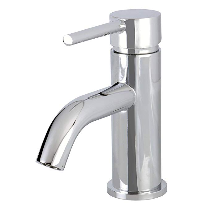 Kingston Brass FS8221DL Single Lever Handle Lavatory Faucet with Non-Metallic Push Button Drain, Polished Chrome   