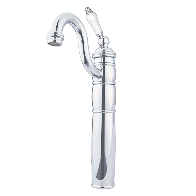 Kingston Brass KB1421PL Heritage Vessel Sink Faucet with Optional Cover Plate, Polished Chrome