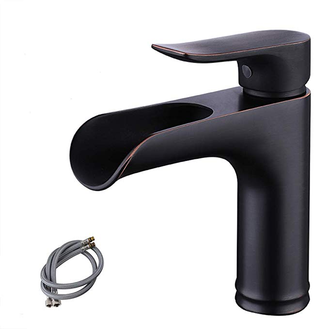 KES cUPC NSF Certified BRASS Lead-Free Brass Bathroom Sink Faucet Single Handle Lavatory Single Hole Vanity Sink Faucet Oil Rubbed Bronze, L3121LF-ORB