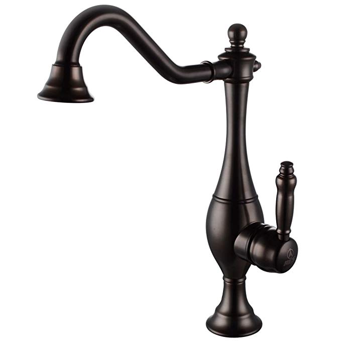 Wovier Oil Rubbed Bronze Waterfall Bathroom Sink Faucet,Single Handle Single Hole Vessel Lavatory Faucet,Basin Mixer Tap Tall Body