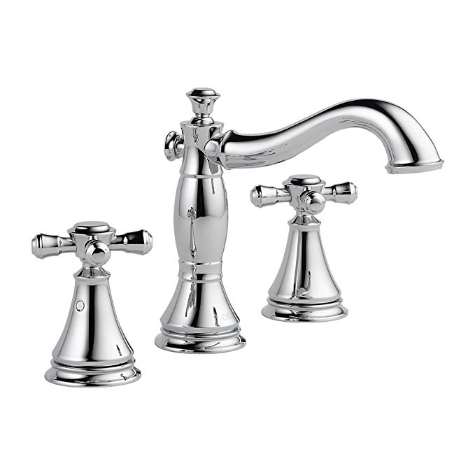 Delta KLDCA-WS-3597H295-CH Cassidy Lavatory Faucet Kit with Metal Cross Handles, Chrome Chrome