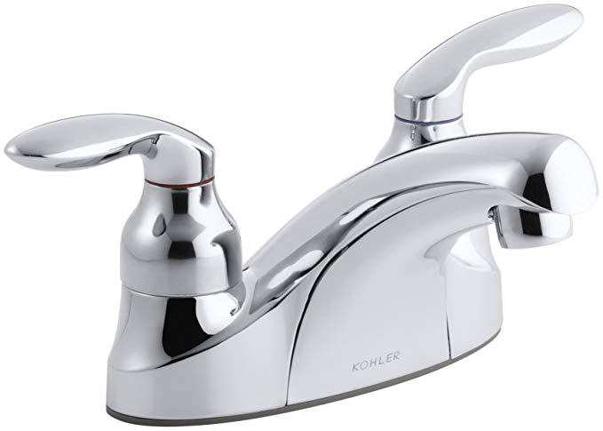 KOHLER K-15240-4-CP Coralais Centerset Lavatory Faucet, Polished Chrome