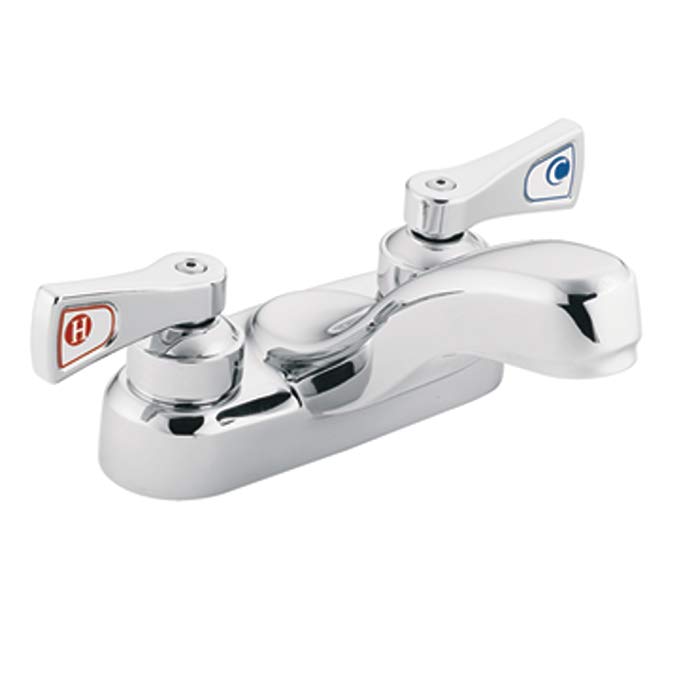 Moen 8210F05 Commercial M-Dura with 4-Inch Centerser Lavatory Faucet and 2.5-Inch Lever Handles, 0.5-gpm, Chrome