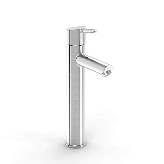 Parmir Water Systems SSV-102 Single Handle Tall Vessel Bowl Style Vanity Faucet, Brushed Steel