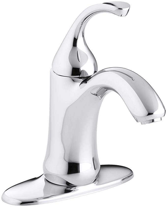 KOHLER K-10215-4-CP Forte Single Control Lavatory Faucet, Polished Chrome