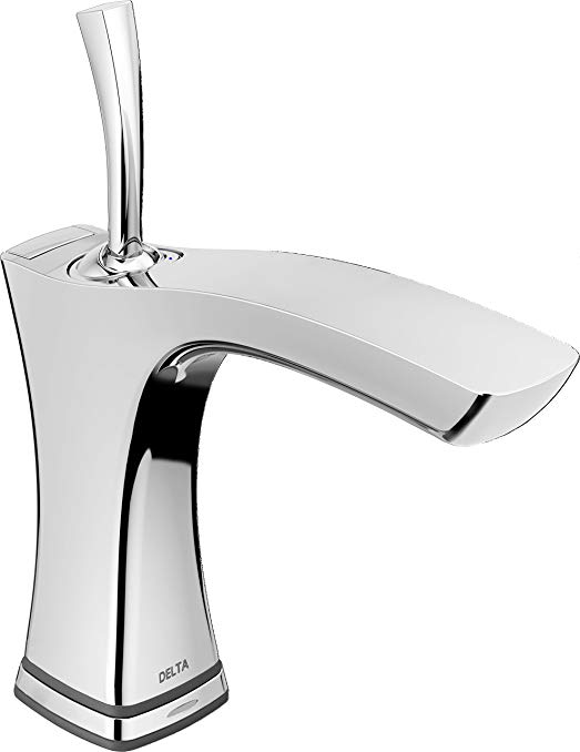 Delta Faucet 552TLF Tesla Single Handle Bathroom Faucet with Touch2O.xt Technology, Chrome