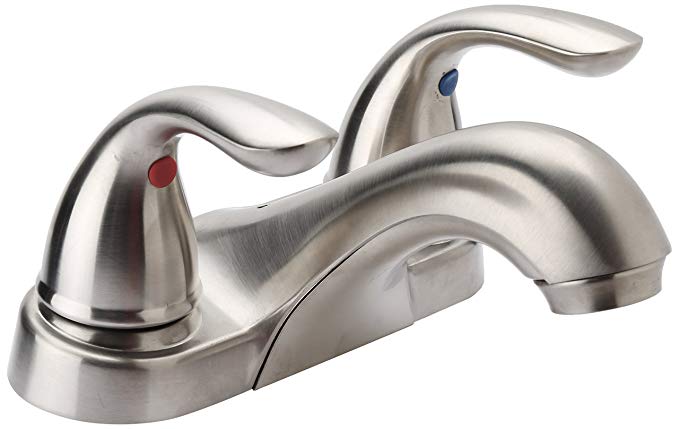 Pfister F-WL2-230K Classic 2-Handle Center Set Bathroom Faucet, 4-Inch, Brushed Nickel