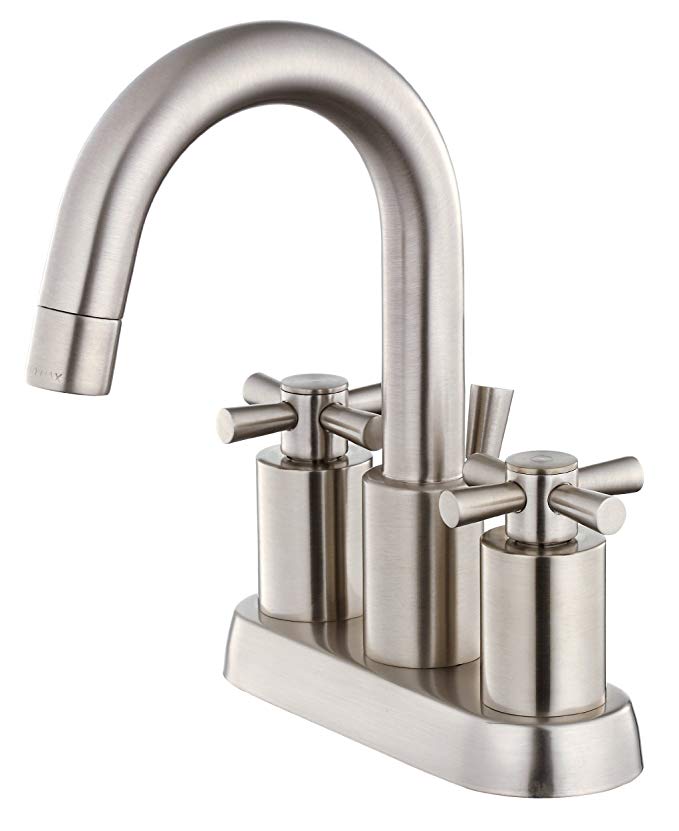 Schon SCL350SN 2-Handle Centerset Lavatory Faucet, Satin Nickel